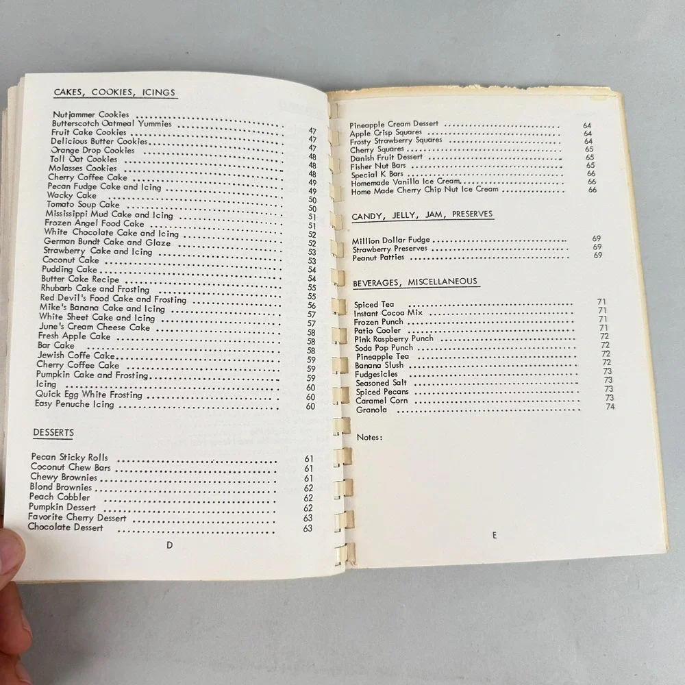 Vintage Favorite Recipes from Our Best Cooks Cookbook Plastic Comb Bound 1980's